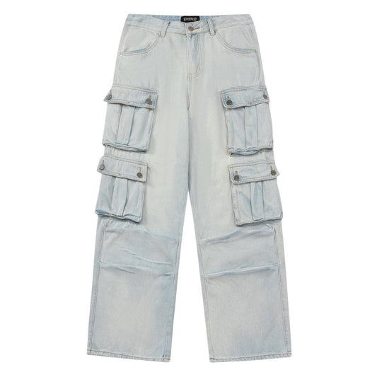 Straight Fashion Work Clothes Jeans